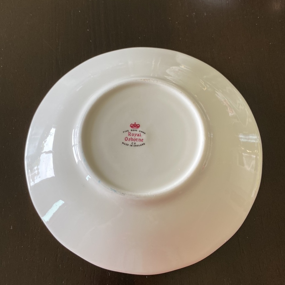 MCM Royal Osborne Elegant White Bone China Tea Cup & Saucer & Plate Set! - Picture 8 of 8